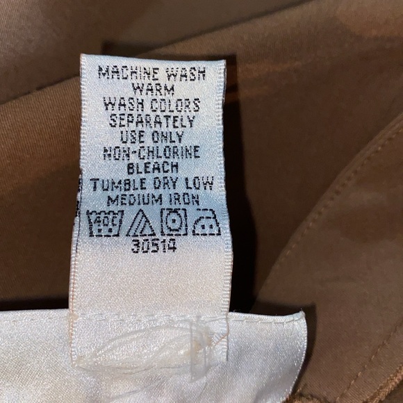 ADOLFO STUDIO WIDE LEG CARAMEL BROWN DRESS SUIT PANTS SZ 12 - Picture 10 of 12